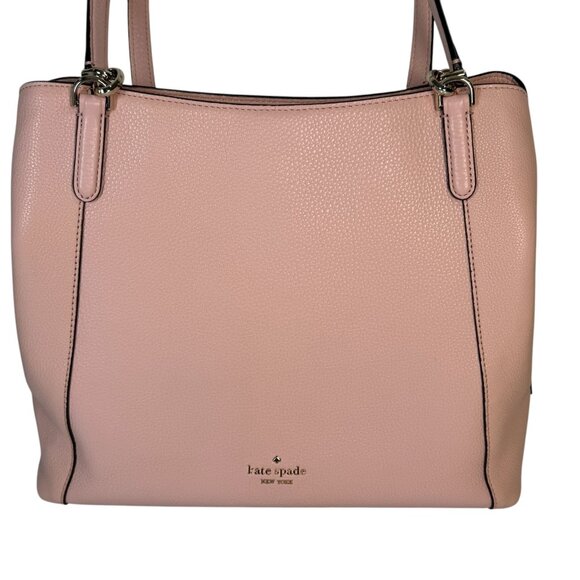 Kate Spade Jackson Leather Pink Triple Compartment Shoulder Bag - Picture 2 of 16